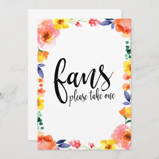 Bindende ventilatorkalligrafie Betaalbare Floral S (Voorkant / Achterkant)