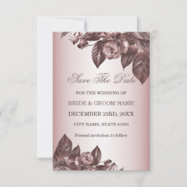Bindende Vintage van Floral Ross Gold Save The Date