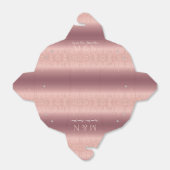 Bindende voettekst Roos Blush Sparkle Text Name Bedankdoosjes (Uitgevouwen)