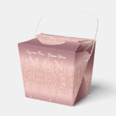 Bindende voettekst Roos Blush Sparkle Text Name Bedankdoosjes (Voorkant Zijde)