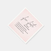 Bindende vondsten op roze bruine bloemen servet (Hoek)