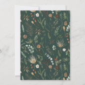 Bindende waterverf botanische bloemgroen modern kaart (Achterkant)