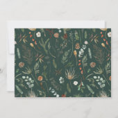 Bindende waterverf botanische groene moderne foto save the date (Achterkant)