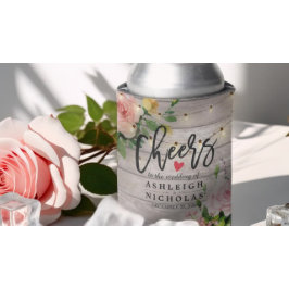 Bindende Waterverf Floral Rustic Wood String Light Blikjeskoeler