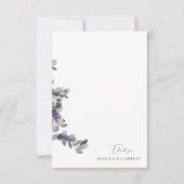 Bindende Waterverf Lavender Foliage Custom Bedankkaart (Voorkant)