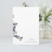 Bindende Waterverf Lavender Foliage Custom Bedankkaart (Staand voorkant)