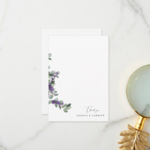 Bindende Waterverf Lavender Foliage Custom Bedankkaart
