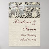 Bindende  witte kant en linen poster (Voorkant)