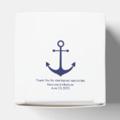 Bindende zeemansjager blauw-witte elegant bedankdoosjes (Bovenkant)