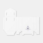 Bindende zeemansjager blauw-witte elegant bedankdoosjes (Uitgevouwen)