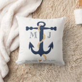 Bindende zeescheepvaart - monogram voor anker kussen (Deken)