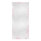 Bindende zilverroze floralen in het menu (Achterkant)