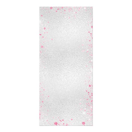 Bindende zilverroze floralen in het menu (Achterkant)