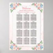 Bindende zitplaats Hydrangea Pink Floral Poster (Voorkant)