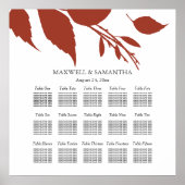 Bindende ZITTING KART Elegant verbrand Oranje lede Poster (Voorkant)