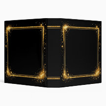 Binder Goud Zwart Zakelijk, Luxe Moderne Elegantie