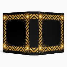 Binder Goud Zwart Zakelijk, Luxe Moderne Strepen