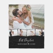 Bindfoto Collage Zigzag Afbeelding Strip Fleece Deken (Voorkant)