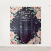 Bindfotoachtergrond Floral Paars Sparkle Wandkleed (Voorkant)