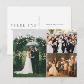 Bindfotocollage Hartelijk dank voor lege rug Briefkaart (Voorkant / Achterkant)