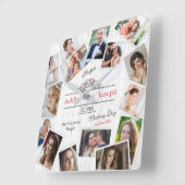 Bindfotocollage houten wandklok (Hoek)