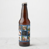 Bindfotocollage zwart-blauw bier etiket (Voorkant)