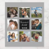 Bindfotocollage zwart en grijs wijn etiket (Enkel label)