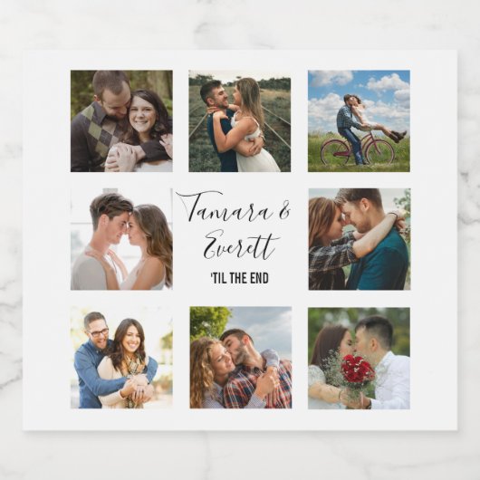 Bindfotocollage zwart-wit bier etiket (Enkel label)