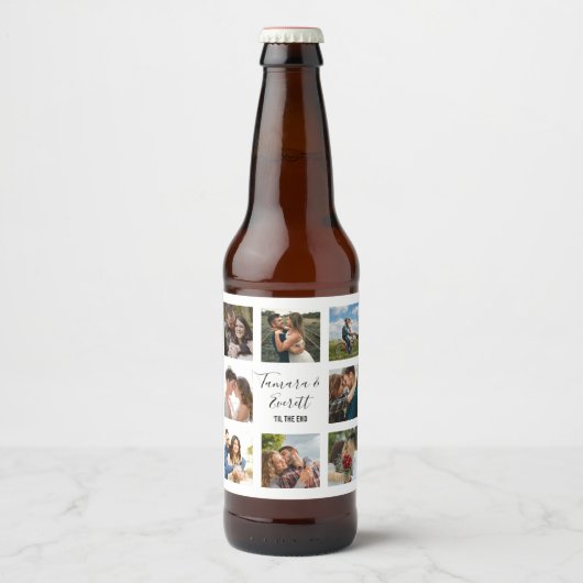 Bindfotocollage zwart-wit bier etiket (Voorkant)