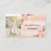 Bindfotograaf pampas gras QR-code Visitekaartje (Voorkant)