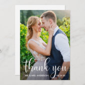 Bindfotoscript Moderne kalligrafie Bedankkaart (Voorkant / Achterkant)