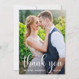 Bindfotoscript Moderne kalligrafie Bedankkaart