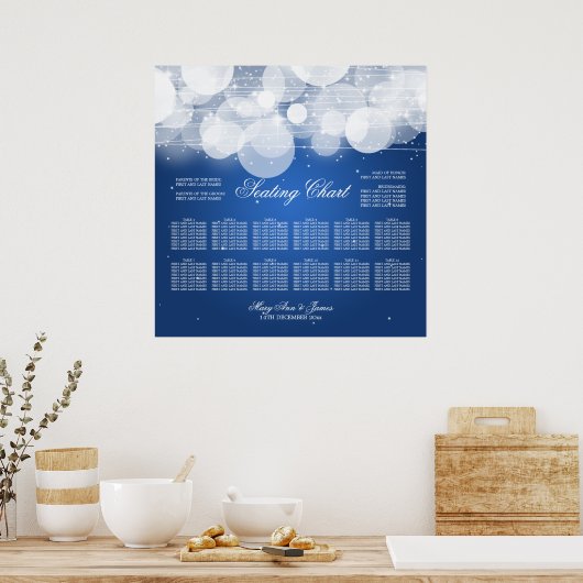 Bindgaas en Sparkle Blue Poster (Keuken)