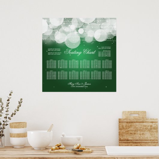 Bindgaas en Sparkle Green Poster (Keuken)