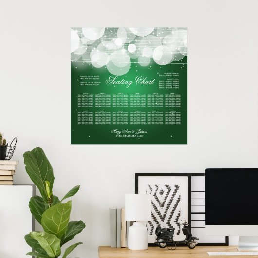 Bindgaas en Sparkle Green Poster (Thuiskantoor)
