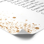 Bindgaas voor witte goudglitterstof poster (Hoek)