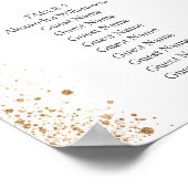 Bindgaas voor witte goudglitterstof poster (Hoek)