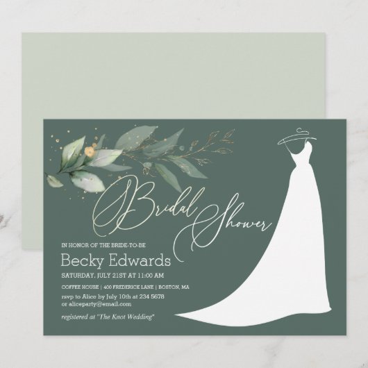 Bindgans, Vrijgezellenfeest van groenbladerblad Kaart (Voorkant / Achterkant)