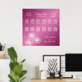 Bindgasser Zomer Sparkle Roos Roze Poster (Thuiskantoor)