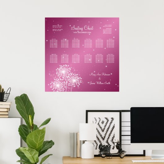 Bindgasser Zomer Sparkle Roos Roze Poster (Thuiskantoor)