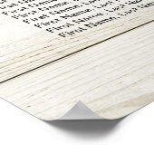 Bindgatenkaart Succulente Planten Rustisch hout Poster (Hoek)