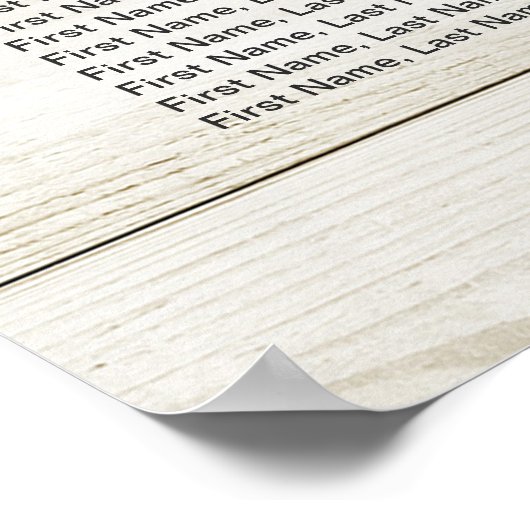 Bindgatenkaart Succulente Planten Rustisch hout Poster (Hoek)