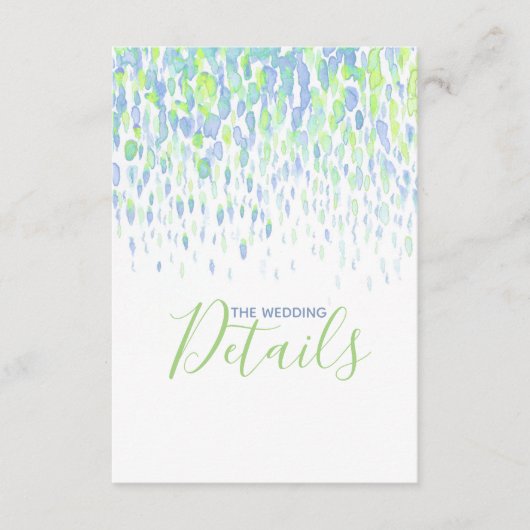 Bindgegevens blauwe kaart voor groene cascade bijl (Voorkant)