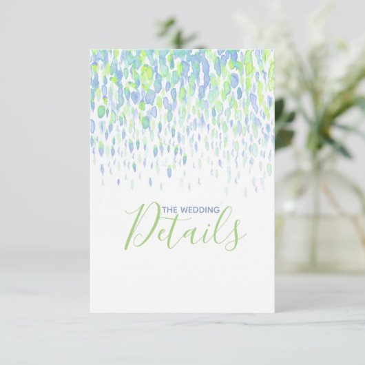 Bindgegevens blauwe kaart voor groene cascade bijl (Staand voorkant)