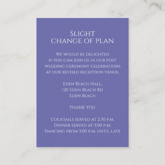 Bindgegevens monogram blauwe witte omheining kaart (Achterkant)