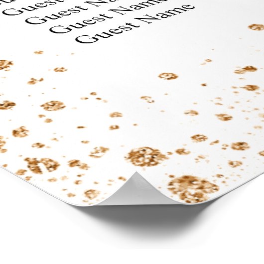 Bindglitter met witte goudglitter poster (Hoek)