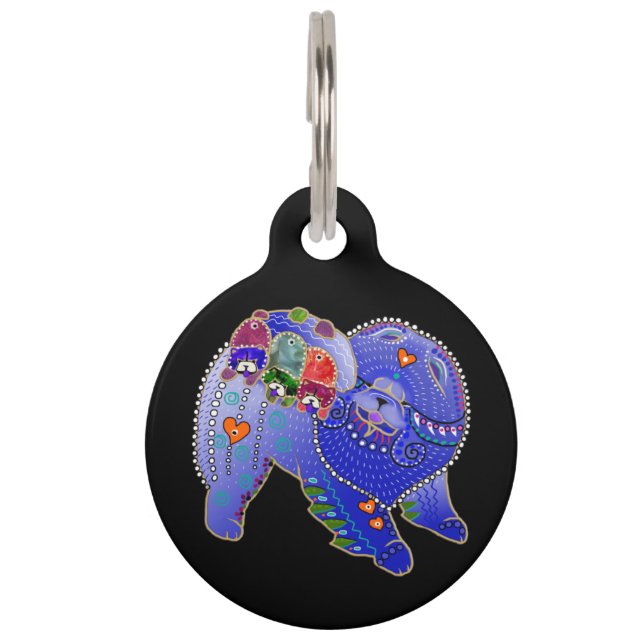 BINDI Chow familie hond label/sieraden Huisdierpenning (Achterkant)