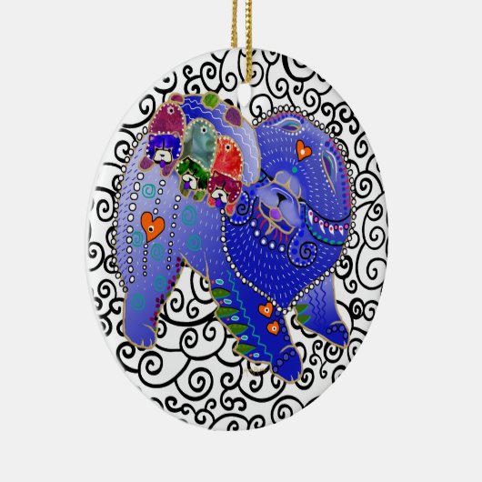 BINDI CHOW FAMILIE ORNAMENT (Rechts)