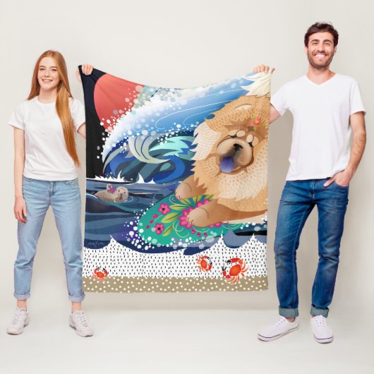 BINDI CHOWABUNGA - Chow fleece/stranddeken Fleece Deken (In situ)