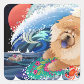BINDI CHOWABUNGA - Chow surfer stickers (Voorkant)